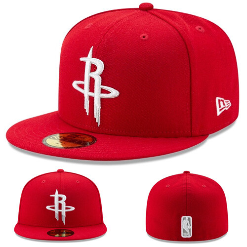New Era Houston Rockets 5950 Red Fitted Hat NBA Basic