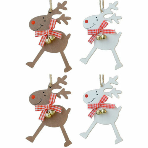 Weiße Christbaum- & Feiertagsschmuck Rentier