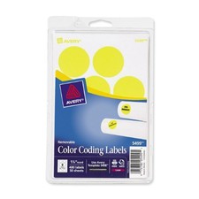 avery round color coding label  125" diameter  400
