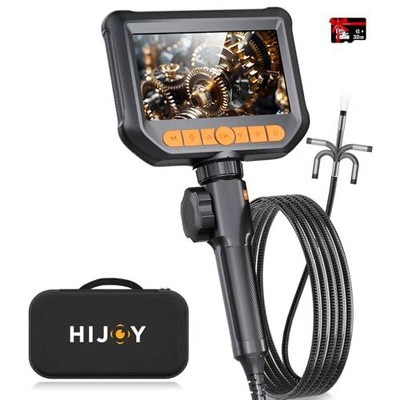 Endoscope Camera with Light, Hijoy Two-Way Articulation Borescope, 0.33in Art...
