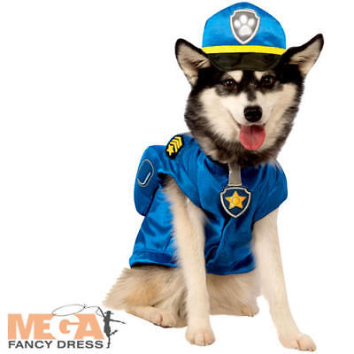 Chase Dog Fancy Dress Paw Patrol TV Show Police Animal Rescue Team Pets Costume