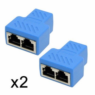 CAT6 RJ45 Splitter Ethernet Convertor to 2pcs STP UTP Cat6 RJ45 8P8C Plug