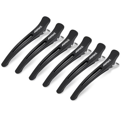 AIMIKE 6pcs Pinces à Cheveux Professionnelles pour la Coupe de Style, Pinces ...