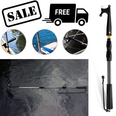 SANLIKE Telescopic Boat Hook,Docking Telescopic Pole,Floating,Durable,Rust-Resistant with Luminous Bead Boat Hooks Boating Accessories Non-Slip Push