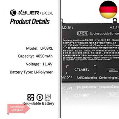 48Wh LP03XL Laptop Akku für HP Envy 14-J000 15-AE000 M6-P000 14-J008TX 