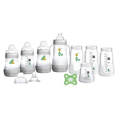 MAM Grow with Baby 15-Piece Gift Set, Newborn 0-4 Months, Anti-Colic Bottles ...
