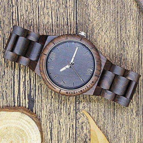 Pre-owned Handmade Mens Natural Sandalwood Wooden Watch Casual Stylish  Japanese Quartz