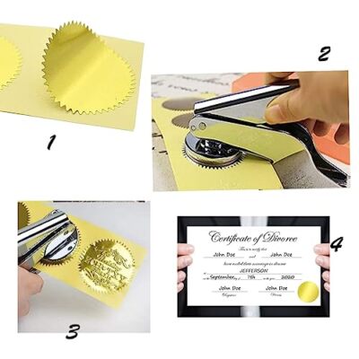 300 Pack 2 Inch Round Gold Foil Seal Stickers for Certificates Sealing Labels