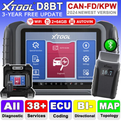 XTOOL D8BT Auto All System Diagnostic Coding Bidirectional Car Programming CANFD