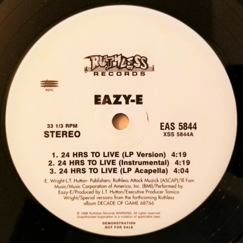EAZY-E レコード LP Eazy-E - Eazy-Duz-It - 1988 Ruthless Records, VG/VG w/Shrink