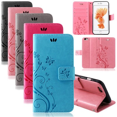 Handy Tasche Handyhülle Wallet Schutz Hülle Blumen Flip Cover Buch Case Etui