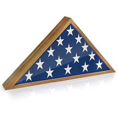 Americanflat Large Flag Box Display Case for Burial Flag - Fits a Folded 5' x