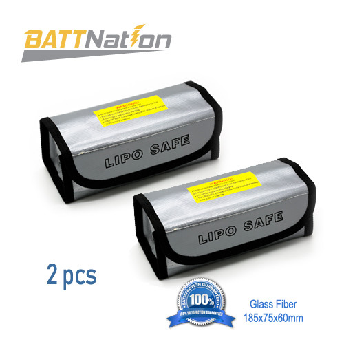 2X Lipo Battery Safe Bag Guard Fireproof Explosionproof Sack For Charge &Storage