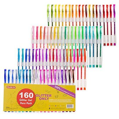 160 Pack Glitter Gel Pens 80 Colors Glitter Gel Pens Set with 80 Refills for ...