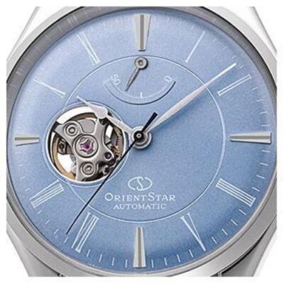 Pre-owned Orient Star Rk-at0203l Blue Dial Automatic Mechanical Skeleton Watch Men Japan