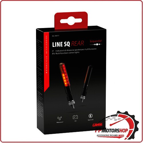 90477 LINE SQ REAR INDICATORI DIREZIONE LED SEQUENZIALE E LUCE STOP FRECCE MOTO