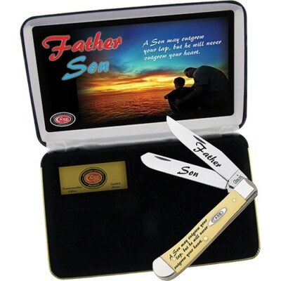 Case Cutlery Father/Son Knife Yellow Trapper - In Box
