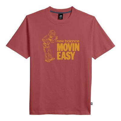 Мужская футболка New Balance Mens Movin Easy, красная, Размер S