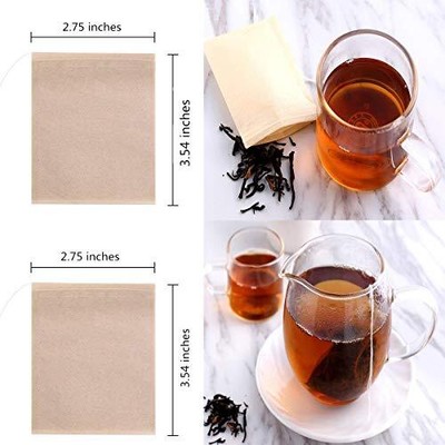 400x Bolsas de filtro de t&eacute; desechables Bolsas de t&eacute; de hojas sueltas con cord&oacute;n