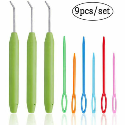 Knitting Loom Hook Set Crochet Needle Hook with Sewing Needle for Knifty Knitter
