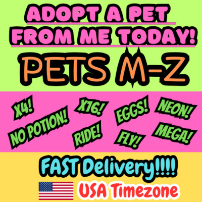 ADOPT A PET FROM ME! Mega Neon Fly Ride No Potion FAST DELIVERY! USA! CHEAP! M-Z