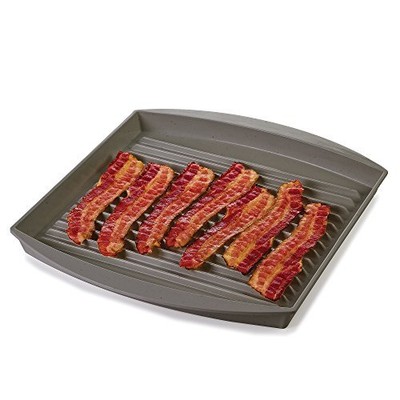 Prep Solutions by Progressive Microwave Large Bacon Grill - Gray, up to 6 Str...