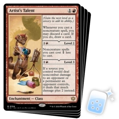 ARTIST'S TALENT X4 Bloomburrow BLB Magic MTG MINT CARD