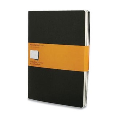 Hachette Book Group 705038 Cahier Journal, Quadrille Rule, Black Cover, 7.5 X