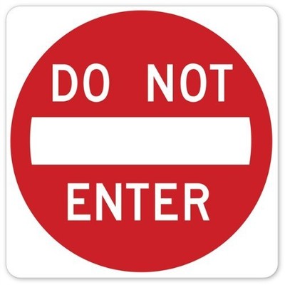 Walls 360 Peel amp Stick Traffic and Street Sign Wall Decals Do Not Enter 12 in x