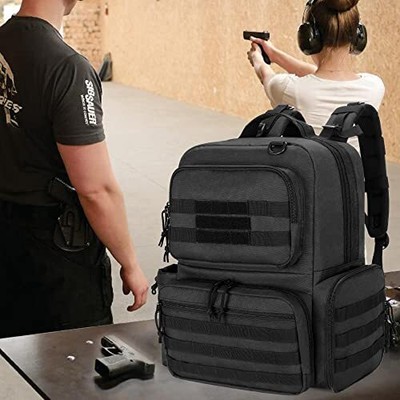 DSLEAF Tactical Pistol Backpack with 4 Pistol Cases Gun Backpack for Handgun ...