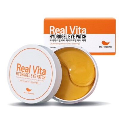 PRRETI Real Vita Hydrogel Eye Patch 60EA Under-Eye Patches Eye Zone Masks NEW
