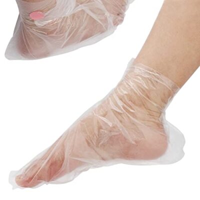 200x Disposable Paraffin Bath Liners for Foot, Plastic Bath Socks Booties Covers
