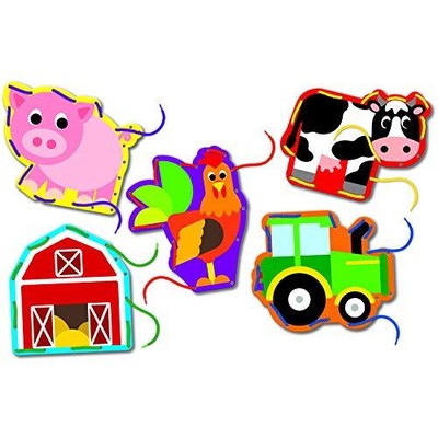 The Learning Journey Lace It! Lacing Cards  On The Farm  Preschool Toys and Gift
