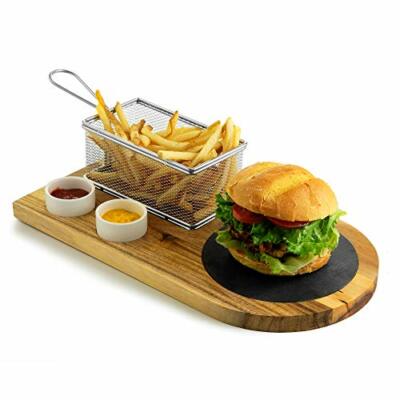 油彩『Burger Set』 Yukon Glory™ Burger Serving Set, Perfect For Foodies, Burger
