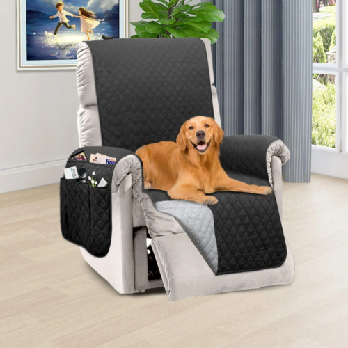 Recliner Slipcover Arm Chair Cover Protector Wide With Side Pockets NEW USA