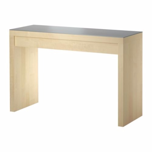 Ikea oak malm dressing table with glass top and drawer | in Henleaze