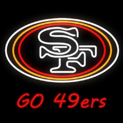 San Francisco 49ers Go 49ers 20''x16'' Neon Lamp Light Sign Bar Beer Gift Decor
