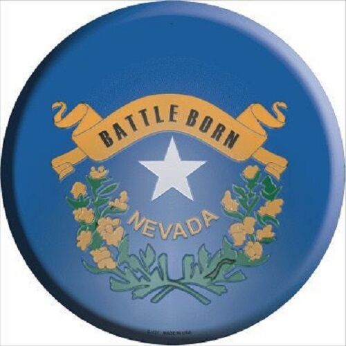 Nevada State Flag Metal Circular Sign