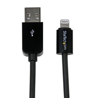 StarTech.com 1m (3ft) Black for Apple&reg; 8-pin Connector to USB Cable for