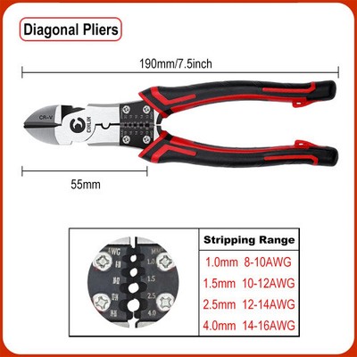 Multi-function Universal Needle-nose Pliers Diagonal precision cutting Pliers 