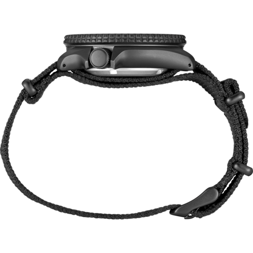 Pre-owned Seiko Men's 5 Automatic Black Dial Nylon Strap Men's Watch Srpd83