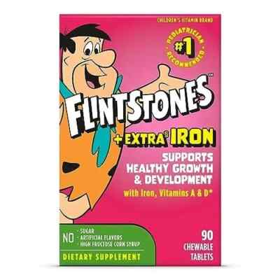 Flintstones Chewable Kids Vitamins W/Iron, Multivitamin for Kids & Toddlers 90CT