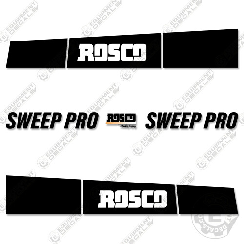 Fits Rosco Sweep Pro Decal Kit Street Sweeper Equipment Decals - 7 YEAR VINYL!