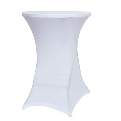 Obstal Cocktail Table Covers Stretch Spandex White Cocktail Table Cover Cloth...