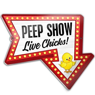 Signs Pvc Chicken Coop Sign - Peep Show Live Chicks - Hen House & Rooster Shelte