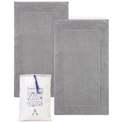 Antioch Home Turkish Cotton Bath Mats for Bathroom Floor Washable Bath Mat To...