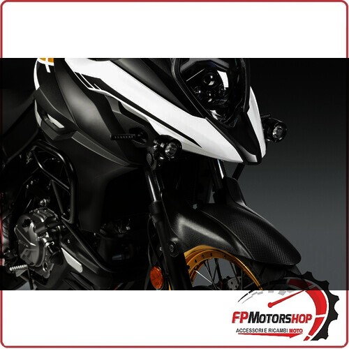 90533 O-LUX COPPIA FARI FARETTI SUPPLEMENTARI MOTO A LED 12V NERO UNIVERSALI