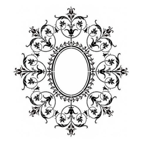 Decorative Stencil Marie-Antoinette Ceiling Medallion - Classic French Decor