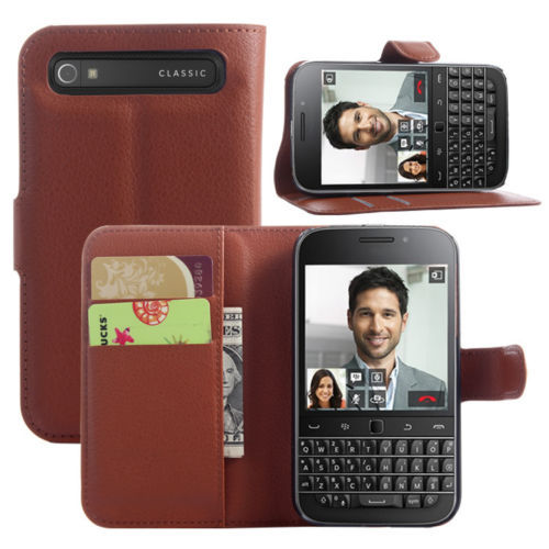 Funda libro para teléfono celular marrón BlackBerry
