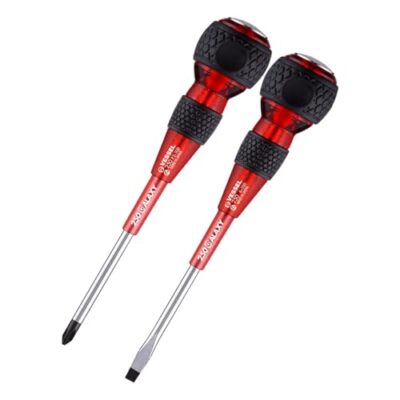 VESSEL 250-2PS-GRE Safety Penetrating Ball Grip Driver  Galaxy Red  2-Pack +2 x